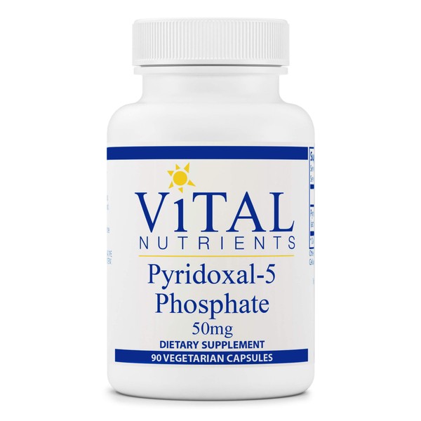 Vital Nutrients - Pyridoxal-5 Phosphate - Activated Vitamin B6-90 Vegetarian Capsules per Bottle - 50 mg