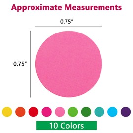 Tamaki 1120 Pack Dot Stickers Small Circle Stickers 3/4 inch Colored Stickers Dots, Round Color Coding Stickers for Office Student Classroom,10 Assorted Colors