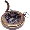Nautical Pocket Compass Magnetic Navigation Sundial Brass Maritime Hiking Compass