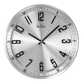 Bulova Reloj De Pared Bulova Acabado En Acero Inoxidable 33 Cm