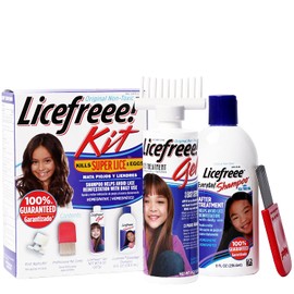 Licefreee Head Lice Treatment Kit - Complete Lice Treatment Gel That Kills Eggs and Lice, Nit Comb, Shampoo to Avoid Reinfestation, Head Lice Treatment, 4-Piece Set