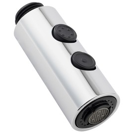 Hibbent Pull Out Sink Sprayer, 2 Function Kitchen Faucet Head, Bathroom Pull Down Spray Head with G1/2 or 13/16 Inch Male Connector, Chrome