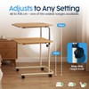 Eazy Overbed Table with Wheels, Adjustable height Bed Table for