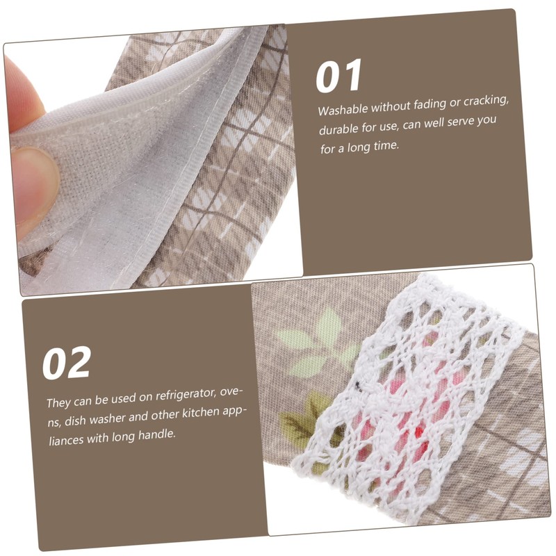 CORHAD 1 Pair Anti-Static Refrigerator Door Handle Covers Kitchen Appliance