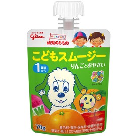 グリコ 幼児のみもの こどもスムージー りんごとおやさい 70g×6本(ベビーフード わんわん ワンワン 12ヶ月 1歳 子ども 子供 おやつ パウチ 野菜)