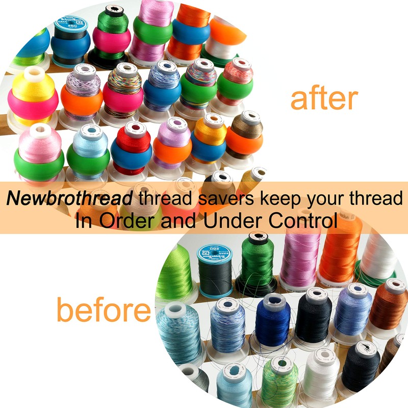 New Brothread 20pcs Thread Spool Savers - Prevent Thread Tails
