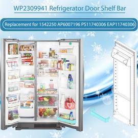 WP2309941 Refrigerator Door Shelf Bar - Compatible with Whirlpool & Kenmore Refrigerators, Replacement for 1542250 AP6007196 PS11740306 EAP11740306