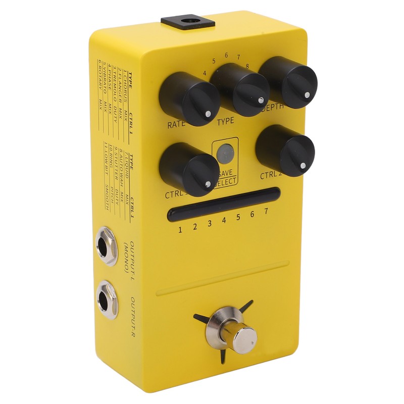 Multi Modulation Pedal Stereo 11 Modulation Effects True Bypass Phase