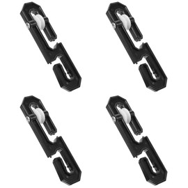 HOLIDYOYO 4 Pack Plastic Aluminum Clothesline Separator Spreader Pulley, Clothesline Accessories(Black)