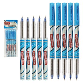 RITON SmoothFlow 10 x 0.7mm Needle Tip BLUE Biro Ball Point Pens Smooth Writing
