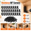 L-Shaped Corner Brackets for Wood Furniture – Black Stainless Steel