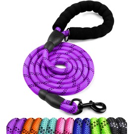 COOYOO Dog Leash 5/6 FT with Comfortable Padded Handle and Highly Reflective Threads for Small Medium and Large Dogs