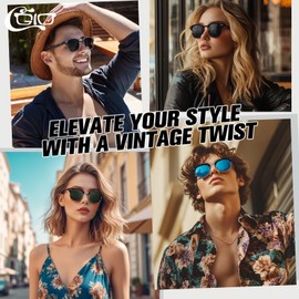 CGID Retro Sunglasses for Men Women Polarized UV400 Protection