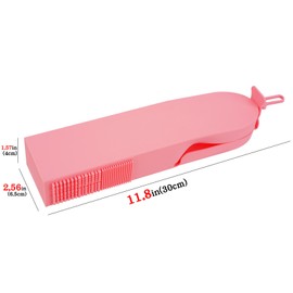 Biiange Makeup Brush Holder, Pink Silica gel Brushes Holder, Portable Cosmetic Brushes Holder for Travel, Makeup Tools Organizer for Women (Pink, Brush not included)