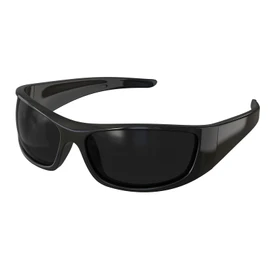 Bloomoak Super Dark Lens Black Polarized Sunglasses|Wrap Around Sport Sunglasses|UV400|CAT 4|For Photophobia(Sensitive Eyes) (Glossy Black/Dark (5% Light Transmission))