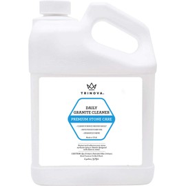 TriNova Granite Cleaner & Polish Gallon Refill for Daily Use - Made in USA, Enhances Shine, Streak-less - for Counter-tops, Marble, Stone, Bathroom Tile Kitchen, & Islands - 128 fl oz