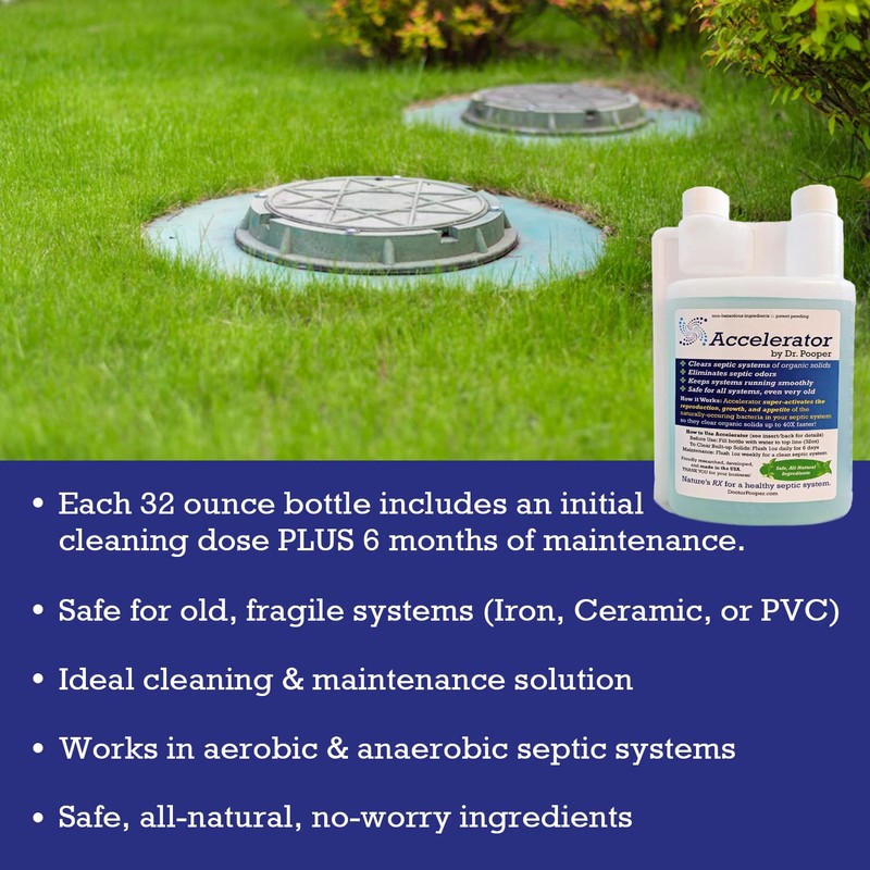 Dr. Pooper Accelerator Septic Tank Treatment - Environment-Friendly Septic System
