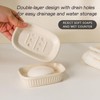 Umlaca Ceramic Soap Dish Double Soap Holder with Self-Drainage for