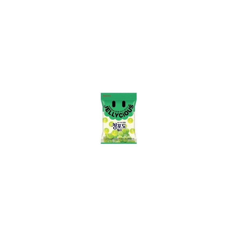 Lotte Korea Jellycious Gummy Fruit Jelly - Green Grape Flavor