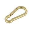 Buckleguy.com B9757 Natural Brass, Carabiner, Solid Brass-LL