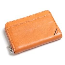 Leather FACTORY Leather Craftsman Dualline (Dual Line) Round Zipper, Mini Wallet, Men's, Leather, Small, Tochigi Leather, Genuine Leather, Round Zipper Mini Wallet, brown (caramel)