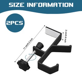 2 Pcs Handbag Hook,Non Slip Adjustable Bag Hanger,Hooks for Hanging with Double Hook,Multi Functional Bag Hook,Portable Purse Hook,Bag Holder for Hanging Keys,Bags,Hats and Umbrellas