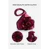 BABEYOND Clutch Purses for Women - Evening Bags Flower Satin