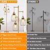 Dimmable Floor Lamp, Industrial Floor Lamps for Living Room, Gold