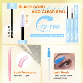 Focipeysa Lash Clusters with Spikes Kit Wispy Eyelash Extensions Kit Spike Eyelash Clusters with Bottom Lash Extensions Volume Individual Lashes Extensions Kit with Lash Bond and Seal Lash Tweezers