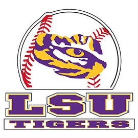 LSU Decal (LSU Tigers Baseball Decal (4",6"), 4 in)