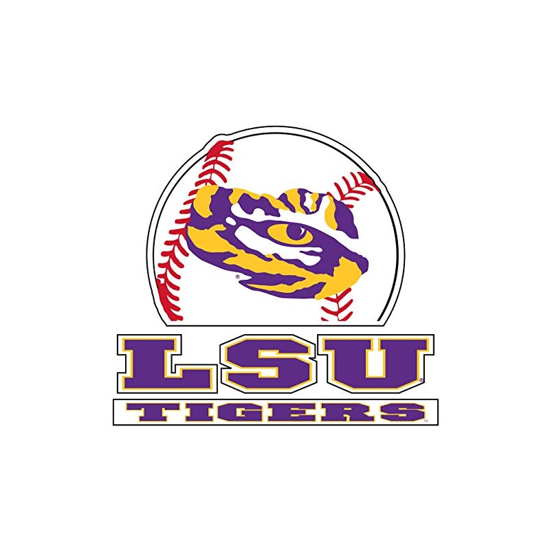 LSU Decal (LSU Tigers Baseball Decal (4",6"), 4 in)
