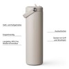 Vinsun Thermal Flask, Beige, 750 ml Straw, Leak-Proof, Double-Walled Insulated,