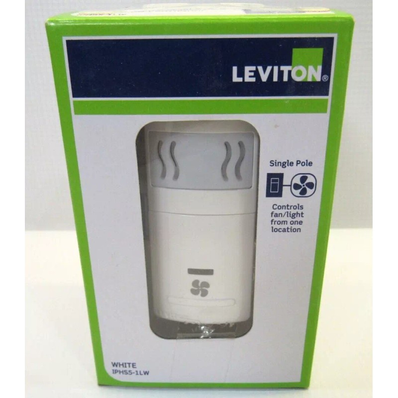 Leviton NEW Leviton IPHS5-1LW Humidity Sensor & Bath Fan Control