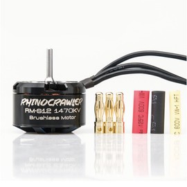 RhinoCrawler Crawler 3524 Outrunner Brushless Motor for 1/10 1/12 AM32 ESC40A RC Crawler Car Axial SCX10 Traxxas TRX-4 TRX-6 Tamiya (RM-S12 1470KV Motor)