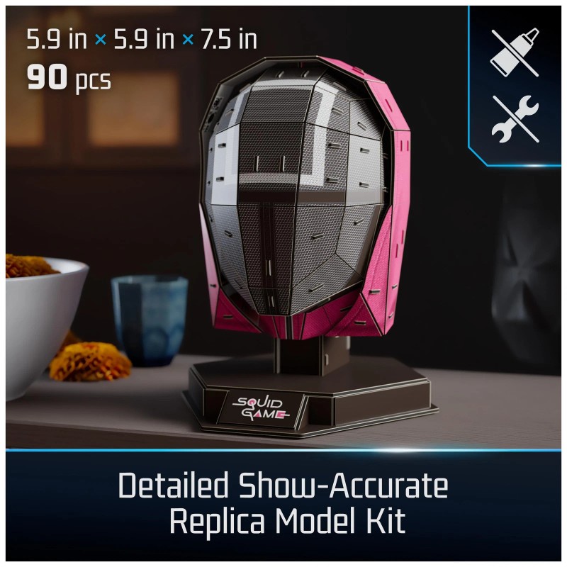 4D Build Squid Game Manager Mask – 3D Puzzle Kit