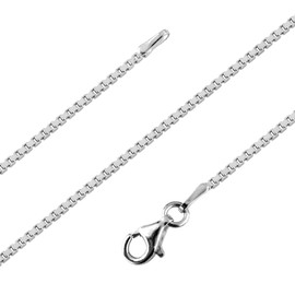 Avesano 101051-0 Venetian Chain 925 Silver Women's Necklace (Width 1.2 mm) Silver Chain without Pendant (Length 42 cm to 90 cm), Sterling Silver, No Gemstone