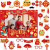 HOWAF 30pcs Chinese New Years Photo Booth Props with 2025