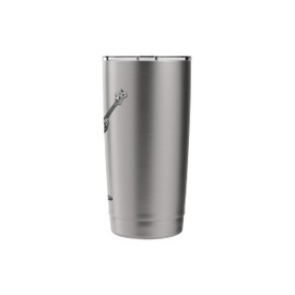 German Shorthaired Pointer Playing Bass Guitar Rock Music Stainless Steel Insulated Tumbler