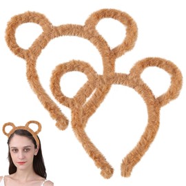 JazSwirl Chipmunk Ears, Brown Chipmunk Ears Headbands, Chipmunk Headband Ear, Chipmunk Headband, Bear Ears Headbands (2, One Size)