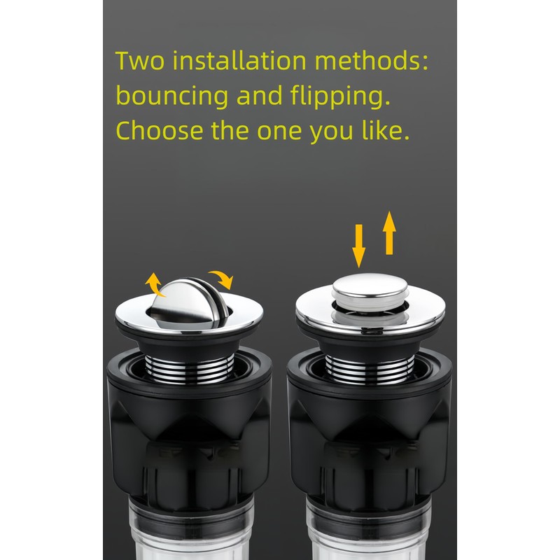 Bathroom Sink Drain Kit with Flexible Expandable P-Trap Sink Drain