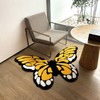 stitchworn 5x3ft Tufted Monarch Butterfly Rug Extra Large Nonslip Backing