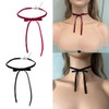 Fogun Unique Bowknot Neckpiece Elegant Black Bowknot Necklace Delicate Neckband
