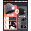 Unisex Plush Beanie with Light, Fleece Lined USB Rechargeable LED