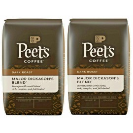 Peet's Coffee 2 Packs Peet's Coffee Major Dickason's Blend Deep Roast Whole Bean 32 oz Each