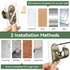 ANDGOO 6 Pack No Hole Curtain Rod Brackets Hangers, Self