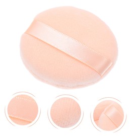 WOONEKY 4Pcs Small Non Fluorescent Loose Powder Puff Makeup Sponge for Foundation Soft Cosmetic Applicator for Salon Home Travel Use