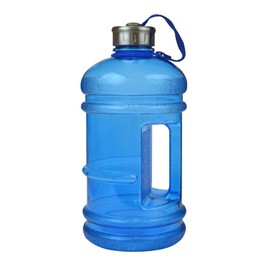Large Drinking Bottle Sports Water Bottle 2.2L with Easy Carry Handle Gym Bottle Extra Large Sports Bottle 2.2 Litre Bottle Barrel Water Bottle Drinks Container Re-usable Plastic