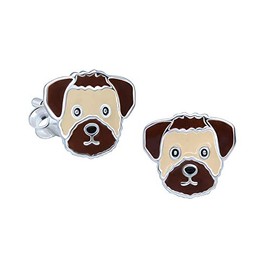 Katy Craig Border Terrier Dog Earrings - 925 Sterling Silver