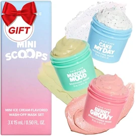 I DEW CARE- Set de regalo de mascarilla facial lavable - Mini cucharadas | Con ácido hialurónico, Cuidado personal de la piel | Tratamiento facial,