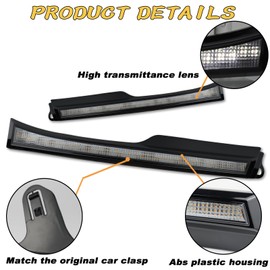 KEEGTBOX Switchback White/Amber LED Front Fog Lights & Side Marker Headlights with Sequential Turn Signals & Daytime Running Lamp (DRL) For Toyota 4Runner 2006-2009 Replacement Bumper Grill Assembly